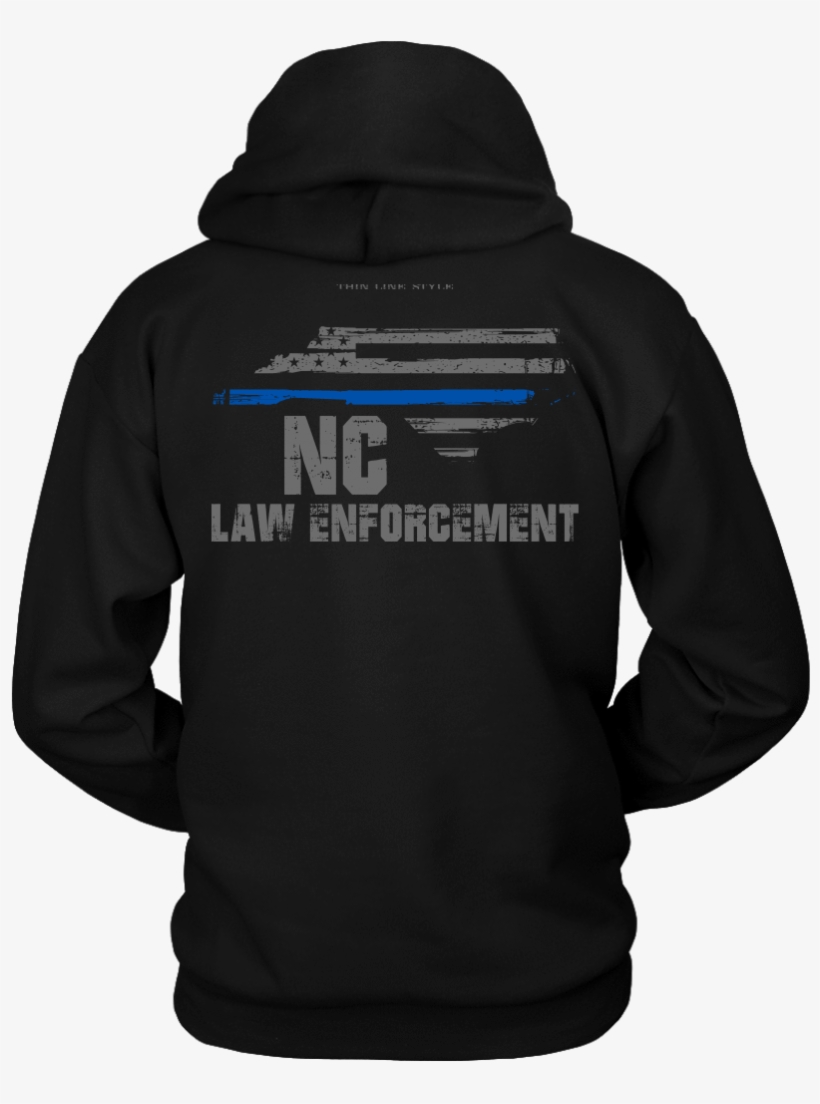 North Carolina Law Enforcement Thin Blue Line Hoodie - South Side Serpents Clothes, transparent png download