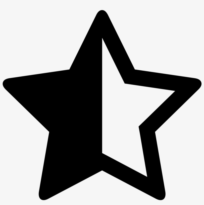 Png File - Half Star Icon, transparent png download