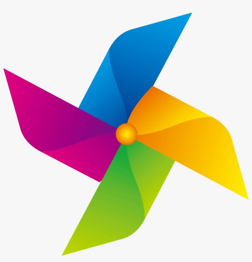 Paper Pinwheel Windmill - Paper Windmill Png Logo, transparent png download