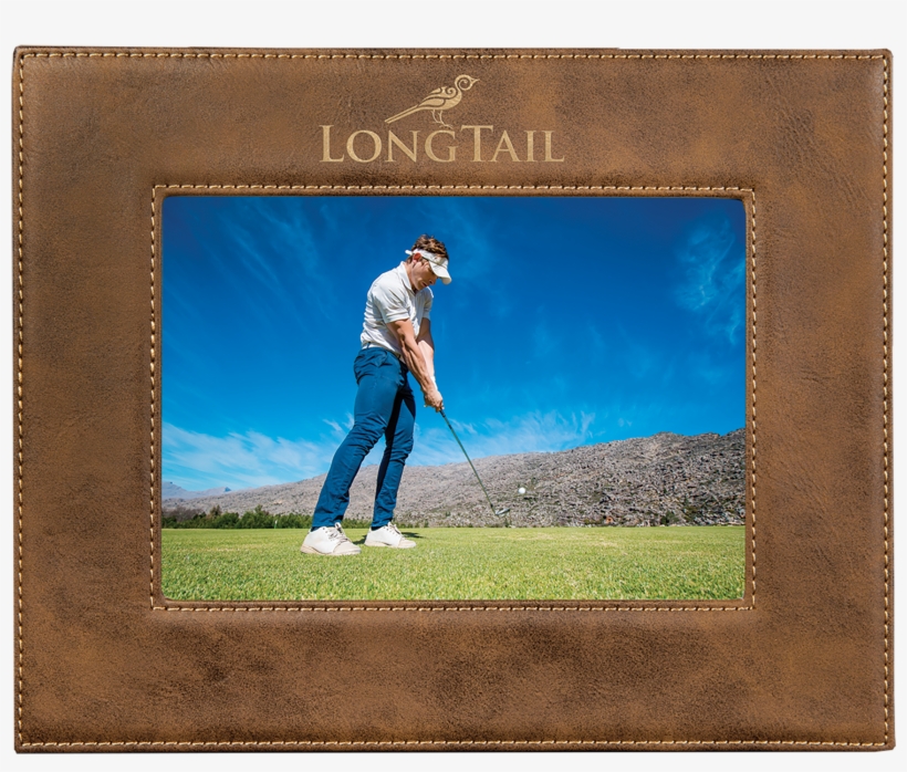 5" X 7" Rustic & Gold Leatherette Photo Frame - Picture Frame, transparent png download