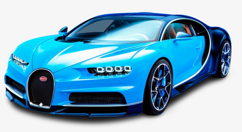 Bugatti Chiron Blue Car Png Image - Bugatti Png, transparent png download