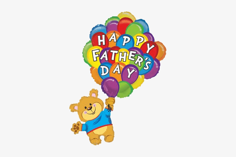 42" Giant Father's Day Balloon Bear Balloon - Birthday Balloon Bear Foil Balloon Shape, transparent png download