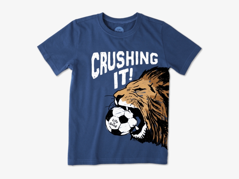 Boys Crushing It Soccer Crusher Tee - T-shirt, transparent png download