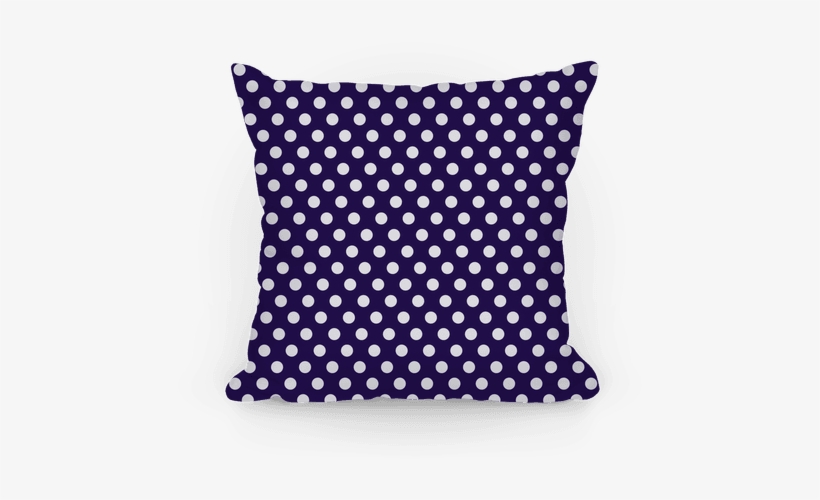 Navy Polka Dot Pattern Pillow - Piatti Neri Shabby Plastica, transparent png download