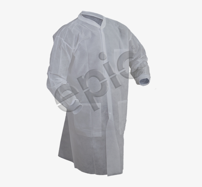 Epic Basic Protection Cleanroom Lab Coat With White - Trench Coat, transparent png download