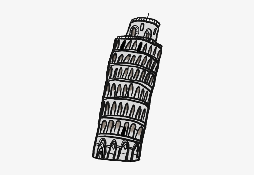 Post Navigation - Leaning Tower Of Pisa Clip Art, transparent png download