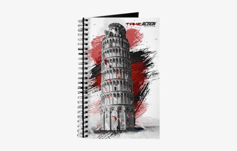 Leaning Tower Of Pisa Action Journal - Best Gift Pisa Italy Canvas Hoodie/t-shirt/mug Black/navy/pink/white, transparent png download