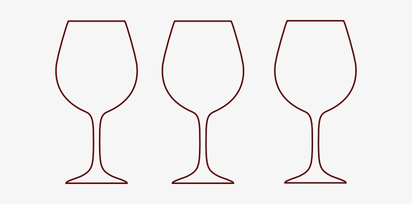 Wine Glass Silhouettes Clip Art At Clker - Red Wine Glass Stencil, transparent png download