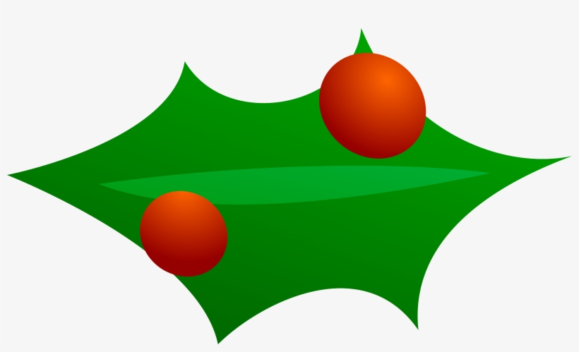 Christmas Leaf Decoration Clip Art At Clker - Folhas De Enfeites De Natal, transparent png download