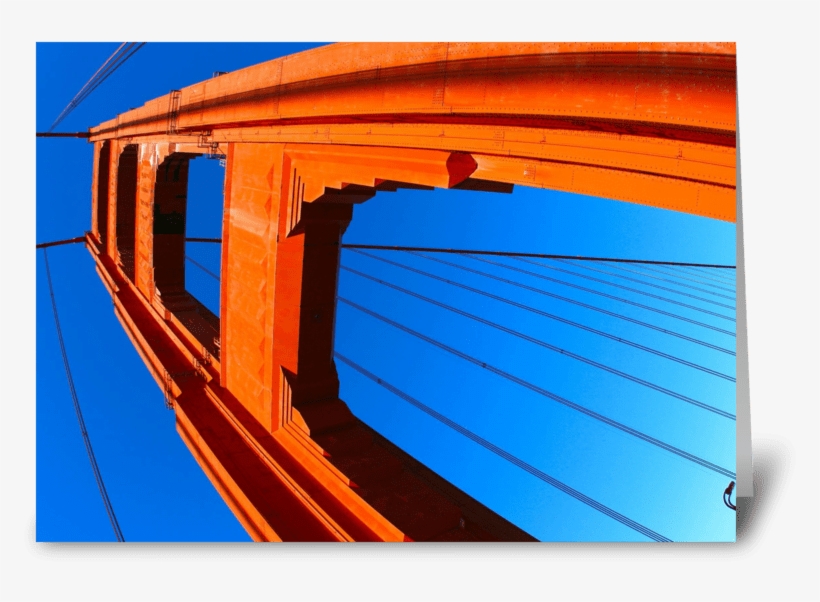 Golden Gate Bridge Greeting Card - Golden Gate Bridge, transparent png download