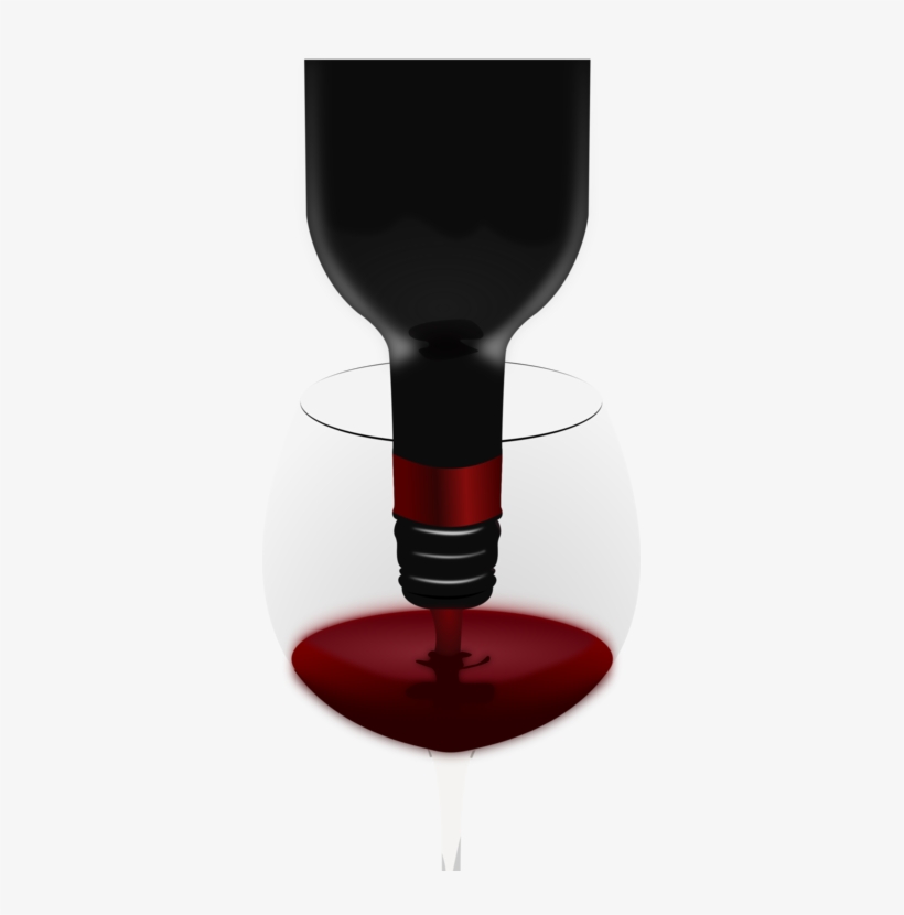 Wine Glass Red Wine Bottle - Red Wine, transparent png download