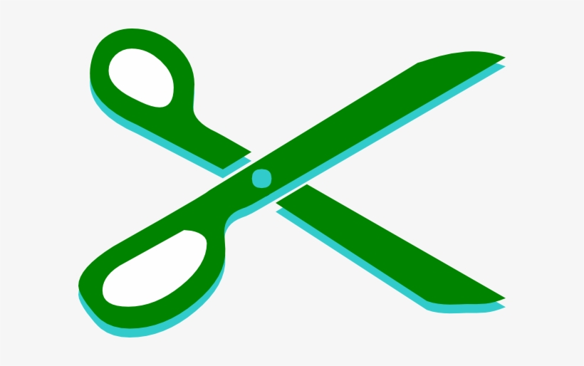 Green And Clip Art At Clker Com - Scissors Clip Art, transparent png download
