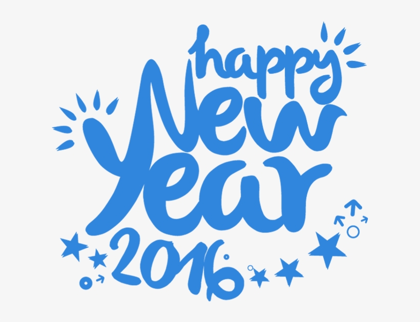 Creative 2016 Happy New Year Text Design - Happy New Yeartext Png, transparent png download