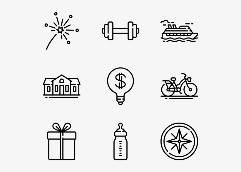 New Year's Resolution - Hobbies Icons, transparent png download