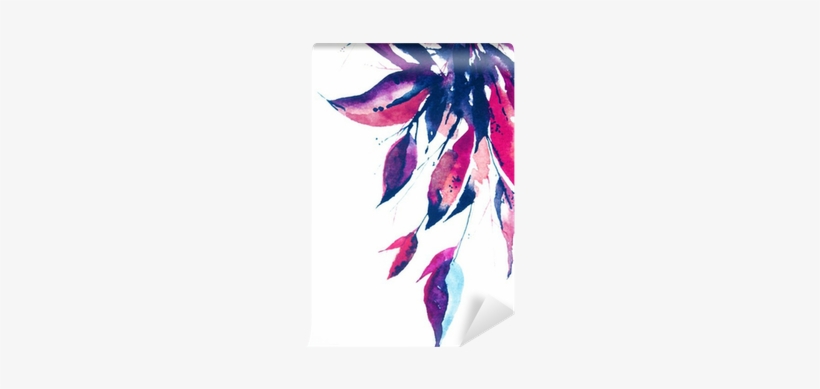 Hand-painted Watercolor Foliage Background With Copy - Illustration, transparent png download