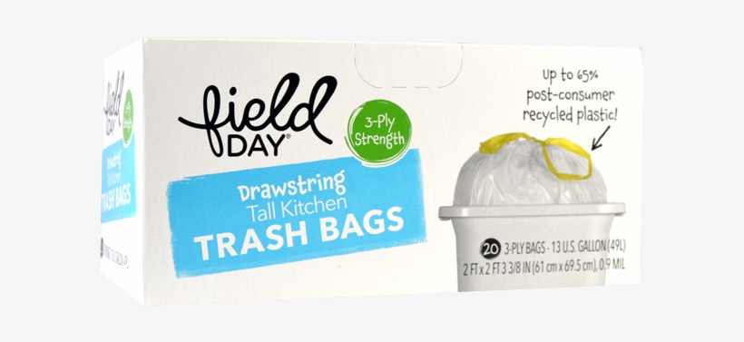 Field Day Drawstring Tall Kitchen Trash Bags 20 Box - Field Day Organic Tangy Mixed Berry Multi Grain Cereal, transparent png download
