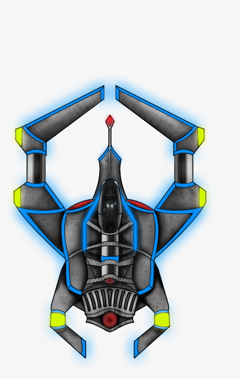 Spaceship Finished - 2d Spaceship No Background, transparent png download