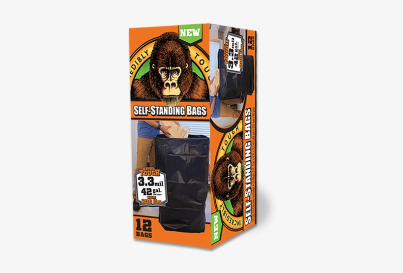 Gorilla Self-standing Bags - Gorilla Bags, Self-standing, 42 Gal - 12 Bags, transparent png download