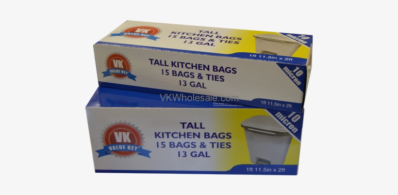 13 Gal Extra Strength Tall Kitchen Trash Bags - Box, transparent png download