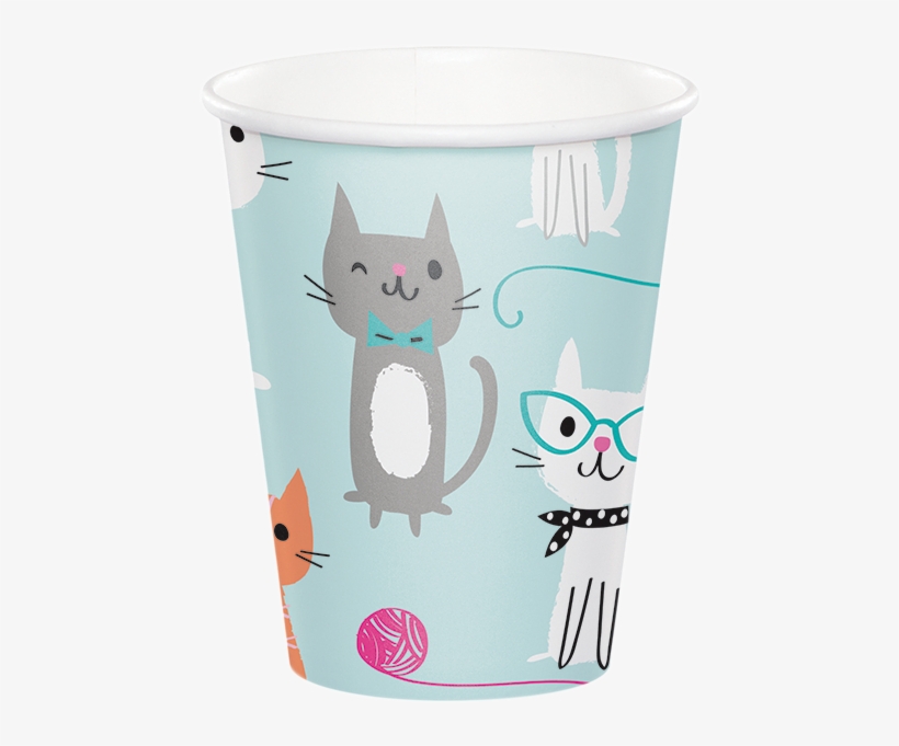 Cat Party Cups - Creative Converting Cat Party Cups (8), transparent png download