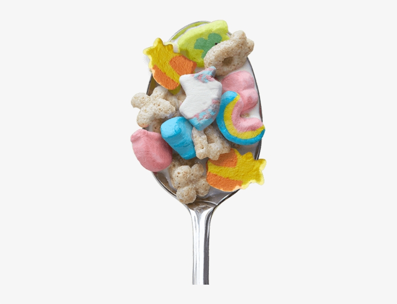 Cereal Marshmallows Png - Lucky Charms On A Spoon, transparent png download
