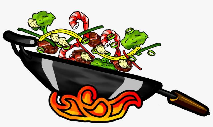 Clip Art Royalty Free Stock Chow Wok - Wok Logo, transparent png download
