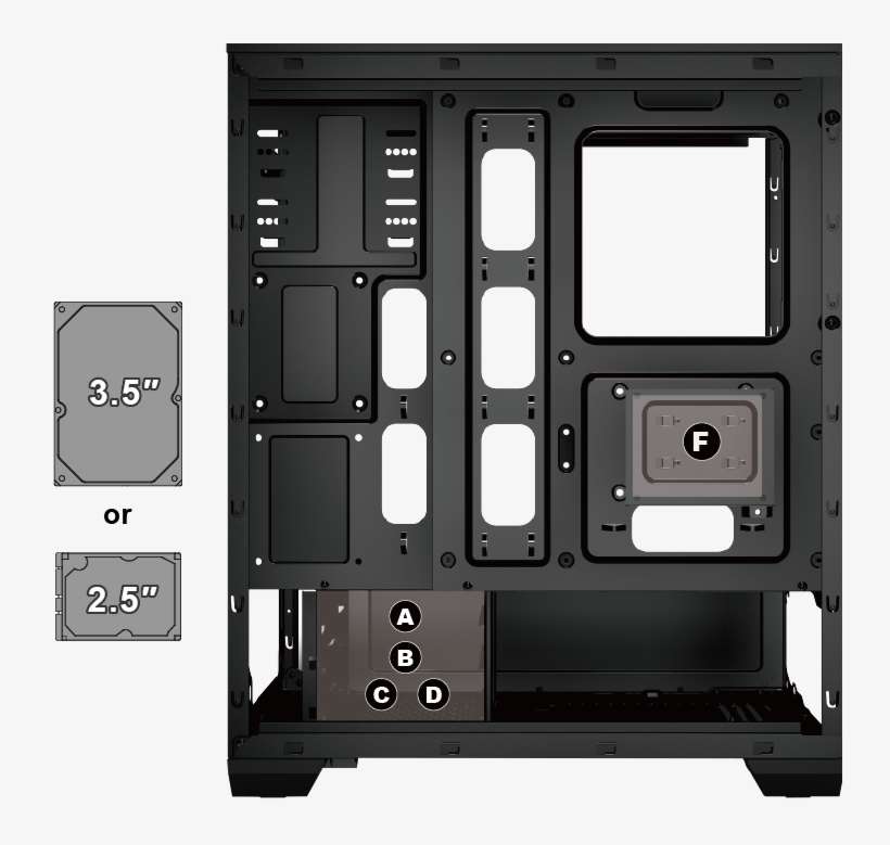 5”hdd X3 - Gabinete Azza Crimson 211, transparent png download