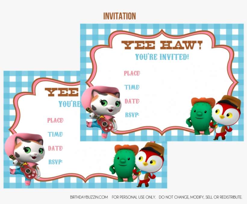 Large Size Of Sheriff Callie Birthday Invitations Free - Birthday, transparent png download