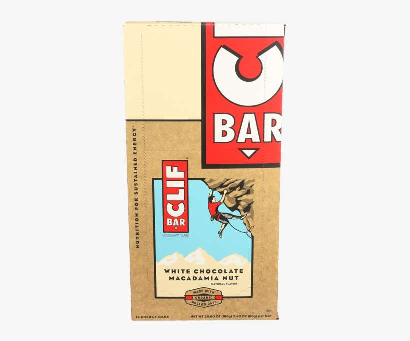 Clif White Chocolate Macadamia Nut 12 Bars Per Box - Clif Bar, transparent png download