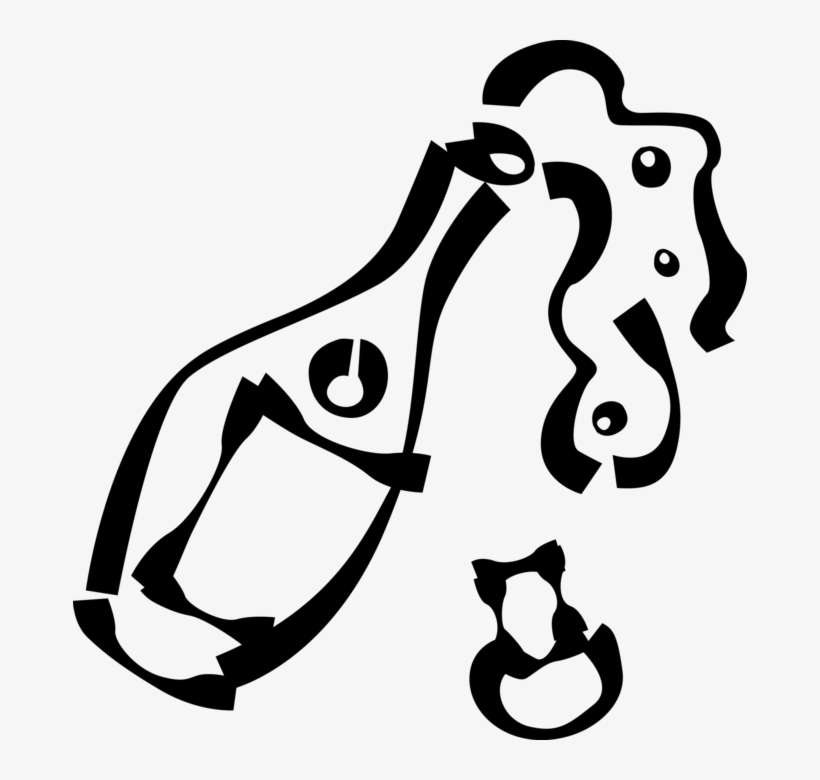 Vector Illustration Of Champagne Carbonated Sparkling - Hens Night Invitations, transparent png download