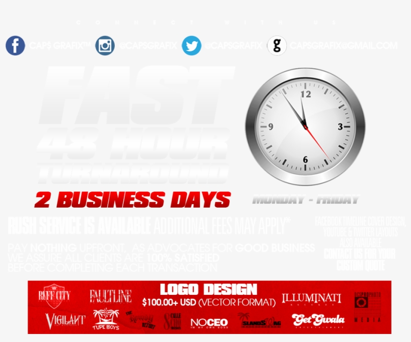 All Designs Are Sent Out To In The Format Of Your Choice, - Wall Clock, transparent png download