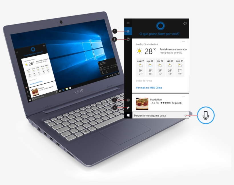 Windows Cortana - Vaio C14, transparent png download