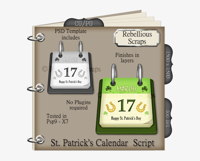 St Patrick's Calendar - Circus Ringer Script, transparent png download