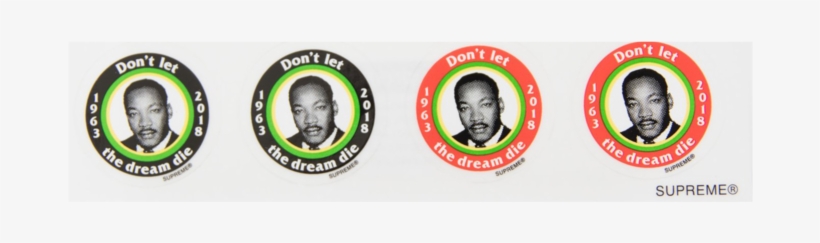 Supreme Mlk Sticker - Supreme, transparent png download