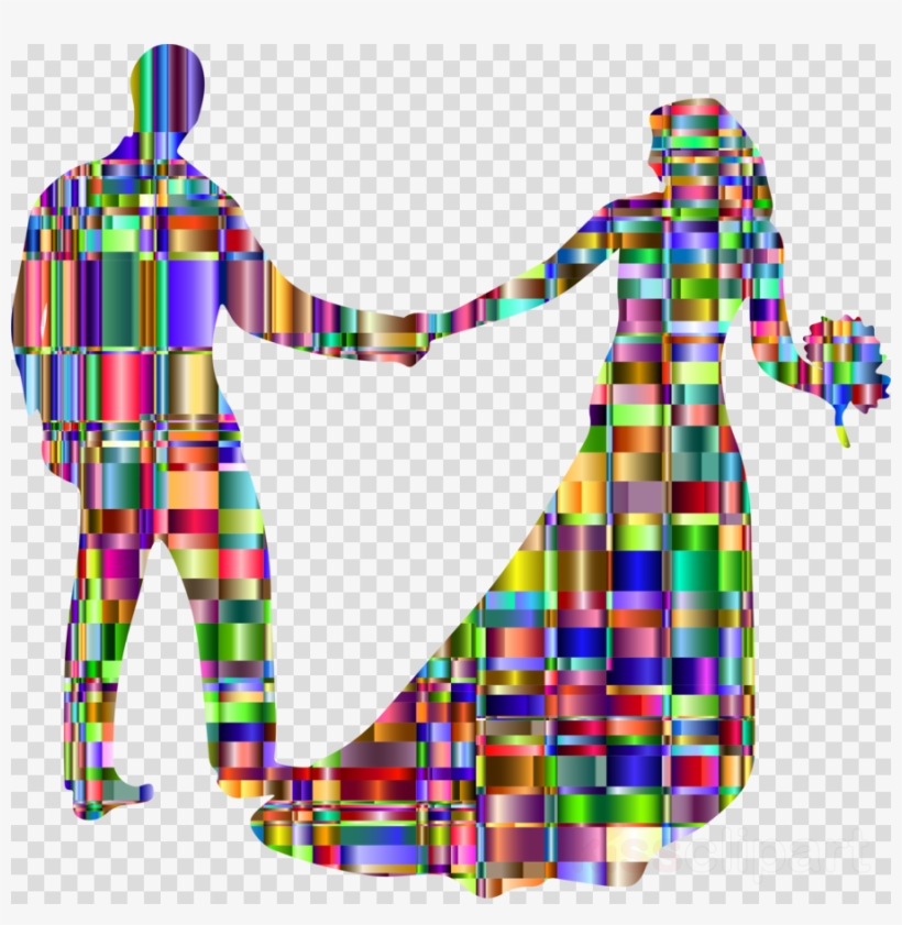 Silhouette Transparent Wedding Couple Clip Art Clipart - Wedding, transparent png download