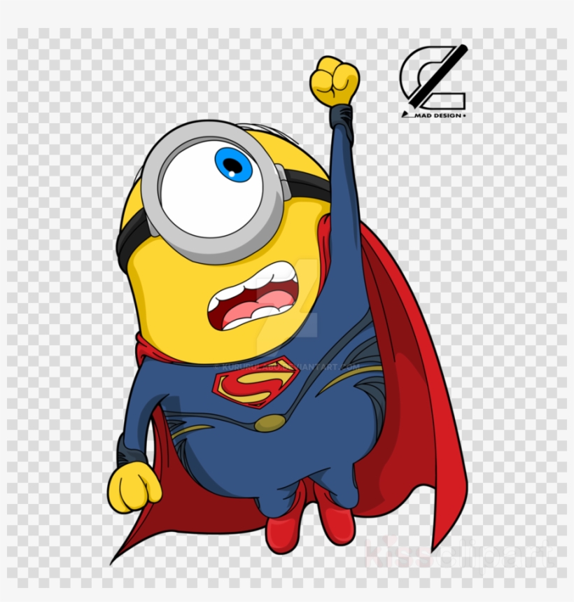Superman Minion Png Clipart Superman Minions Clip Art - Minion Superman Clipart, transparent png download