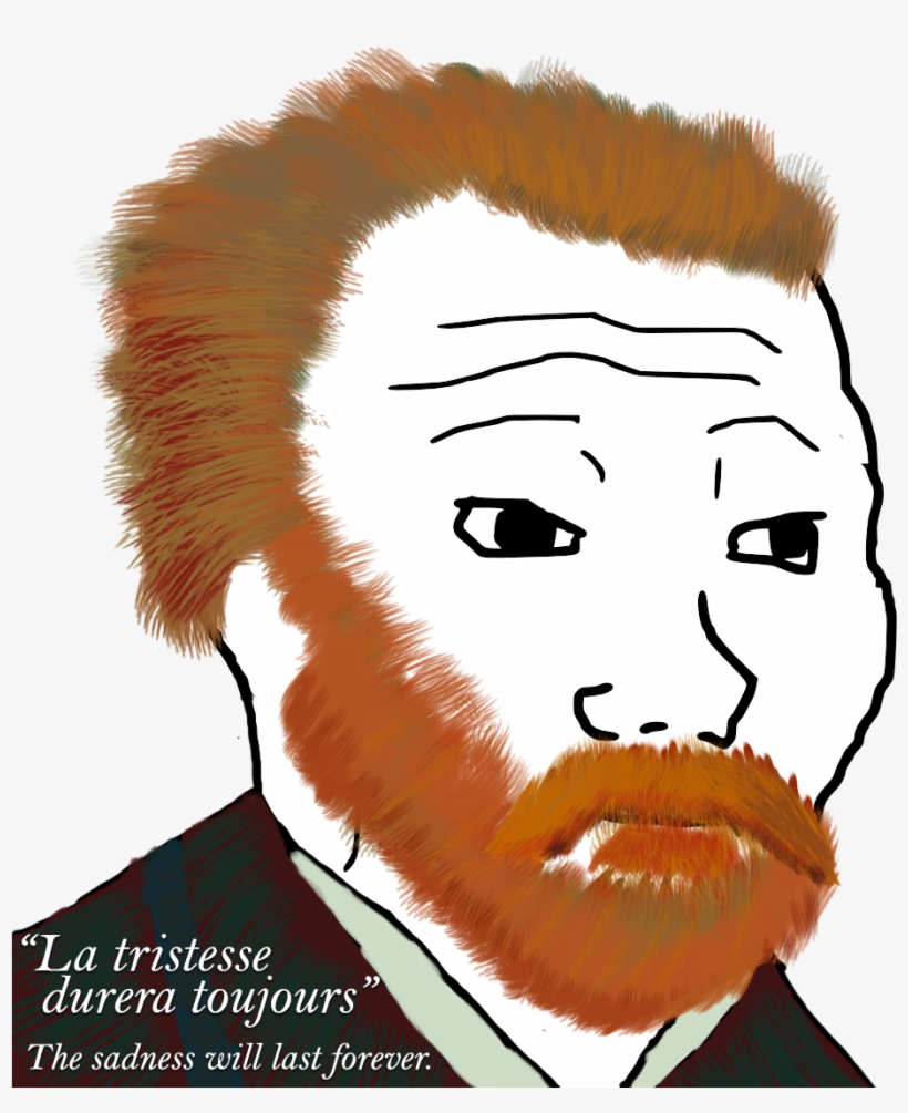 Png - Van Gogh Wojak, transparent png download