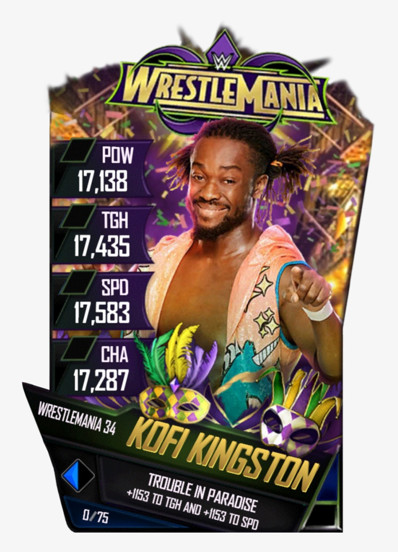 Kofikingston S4 19 Wrestlemania34 - Wwe Supercard Wrestlemania 34 Cards, transparent png download