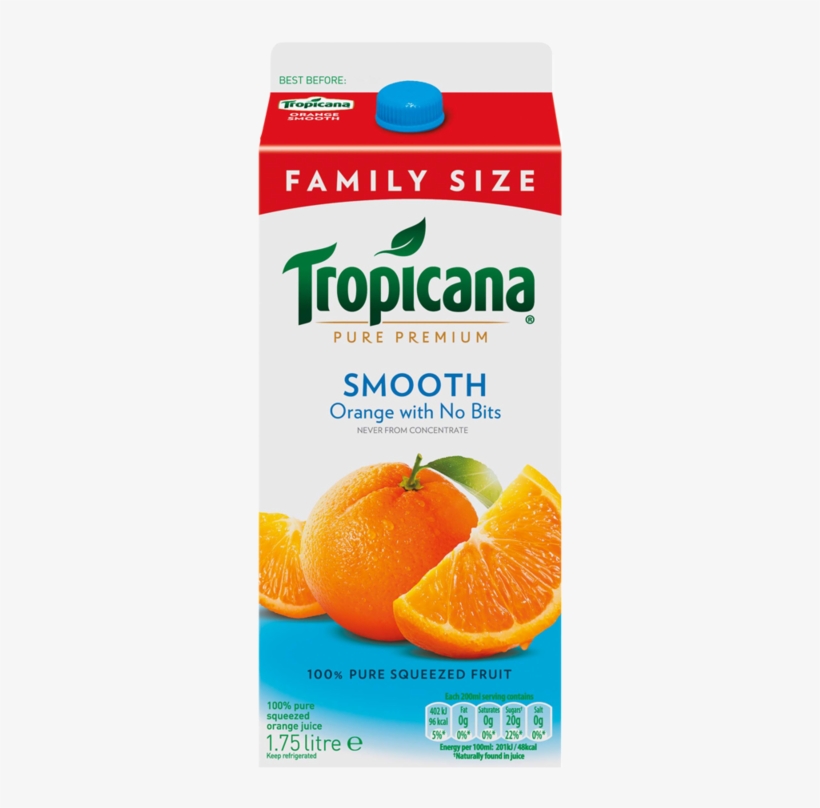 Tropicana Smooth Style Orange Juice - Tropicana Extra Juicy Bits, transparent png download