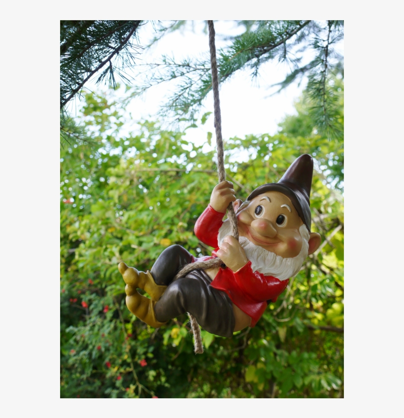 Climbing Gnome Garden Ornament Tree Decoration Fairy - Garden Gnome, transparent png download
