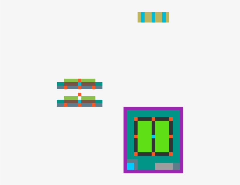 Minecraft Green House Layout - Cross, transparent png download