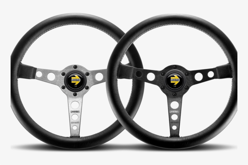 Steering Wheels - Momo Prototipo - Black/black 350mm Steering Wheel, transparent png download
