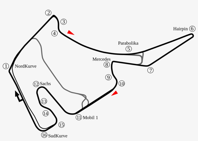 Circuit Layout Hockenheimring - Real Racing 3 Circuit Maps, transparent png download