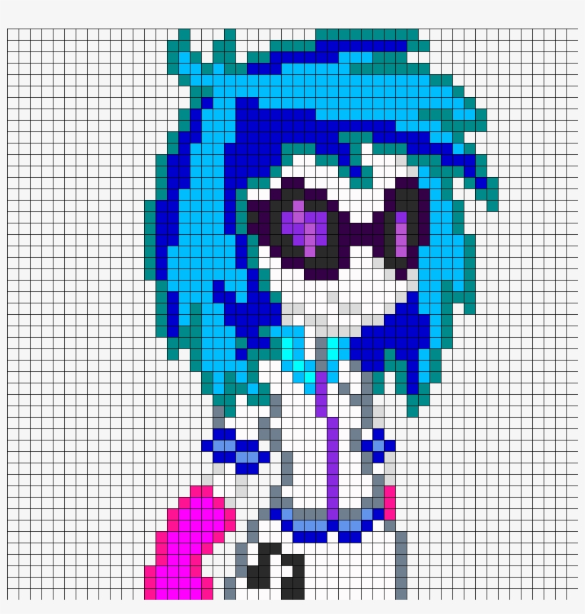 Equestria Girls Vinyl Scratch Part1 Perler Bead Pattern - Pixel Art Equestria Girl, transparent png download