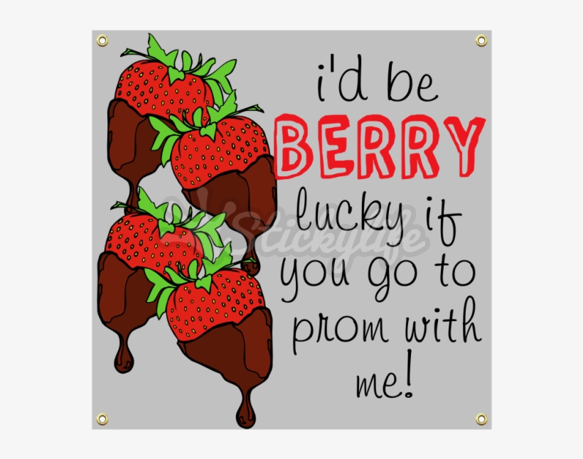 Promposal Vinyl Banner - Strawberry Dipped In Chocolate Throw Blanket, transparent png download