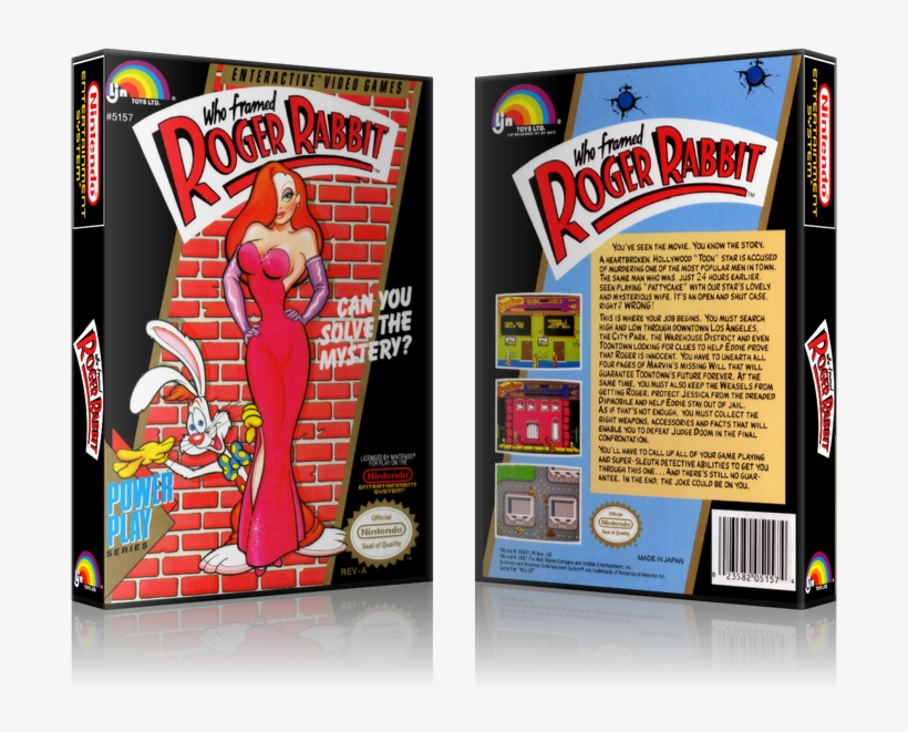Download Nes Who Framed Roger Rabbit Retail Game Cover To Fit - Framed ...