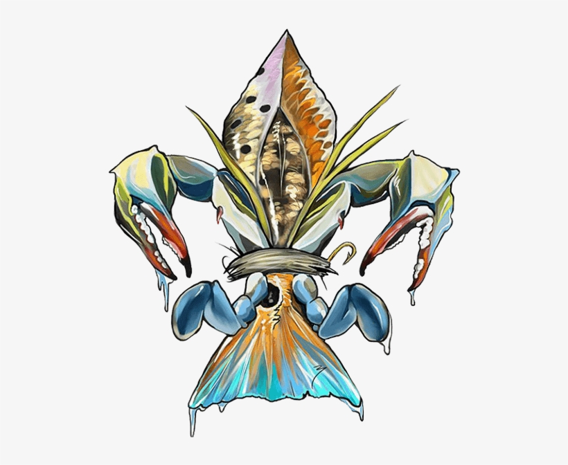 Brandon Finnorn Drum De Lis Clear Vinyl Decal - Redfish And Speckled Trout Decor, transparent png download