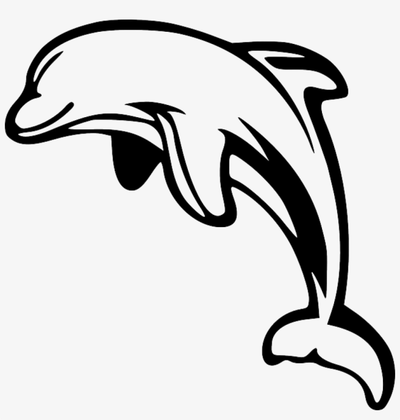 Dolphin Clipart Black And White Dolphin Clipart Black - Delfin Blanco Y Negro, transparent png download