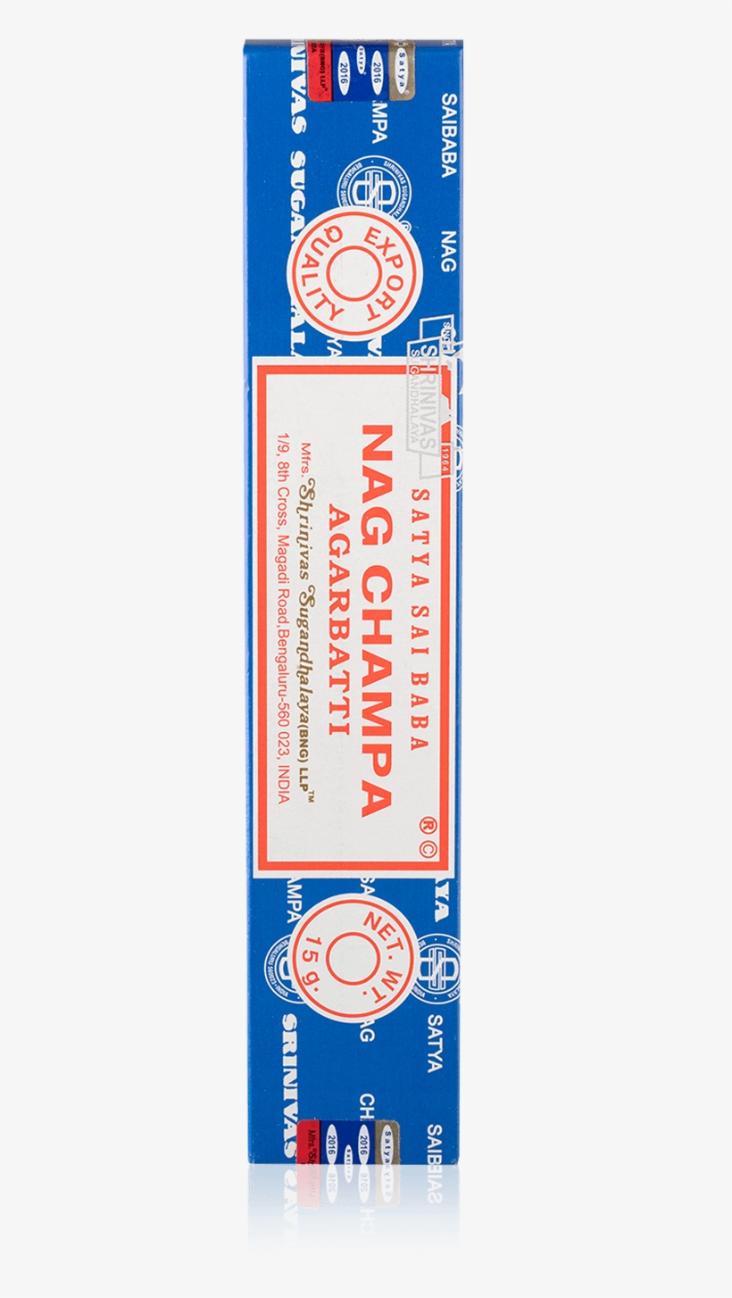 Khadi Satya Sai Baba Nag Champa Incense Sticks - Nag Champa - Satya Incense Sticks, transparent png download