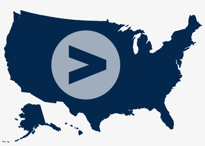 Greater Than Symbol On Navy Blue Map Of The U - Pullman Washington On Map, transparent png download